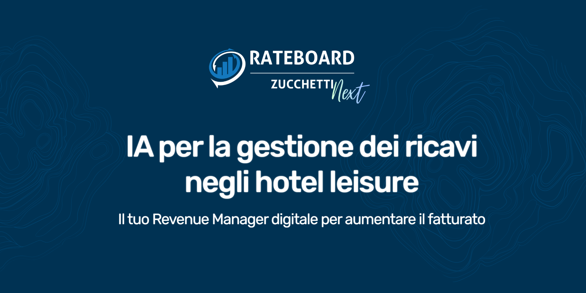 Banner della prossima versione di RateBoard: “Revenue-AI for Leisure Hotels”