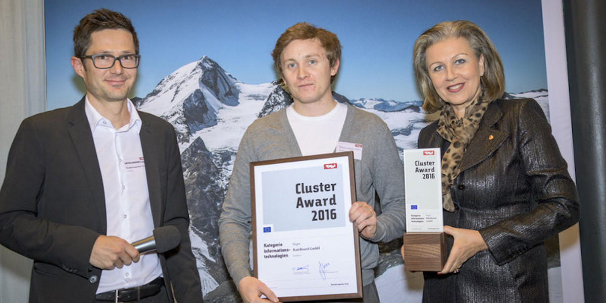 RateBoard wins Cluster Award 2016 of the Land Tyrol